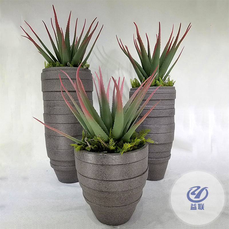 玻璃鋼花箱花池簡約球形現(xiàn)代花器庭院大花壇個性落地圓形花盆定制