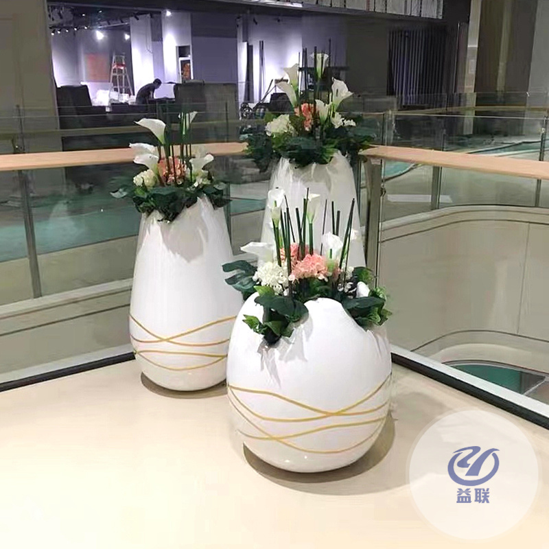 九洲酒店商場寫字樓玻璃鋼花盆樹池座椅定制戶外庭院花壇花箱坐凳