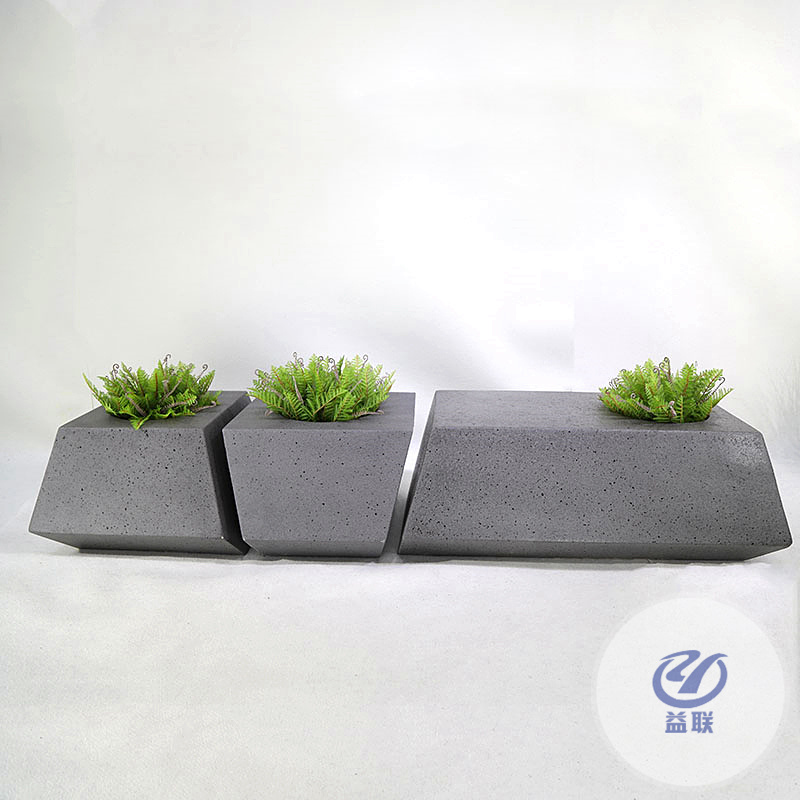 玻璃鋼花盆菱形個性現代創(chuàng)意花器簡約戶外落地花箱花槽定制美陳