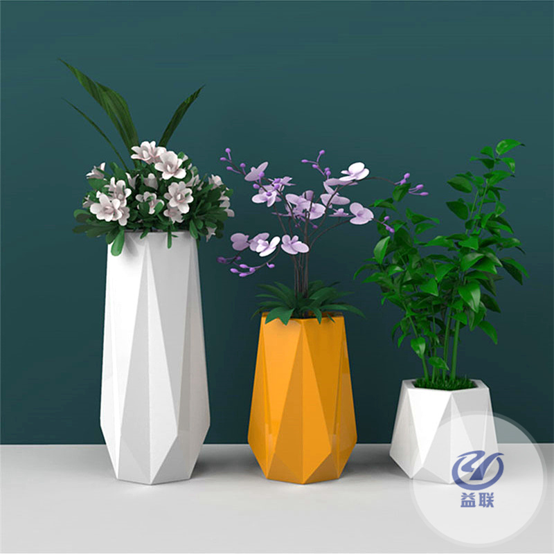 戶外玻璃鋼花盆商場(chǎng)開(kāi)業(yè)花壇商業(yè)街異形花缸園林市政種植花箱花池