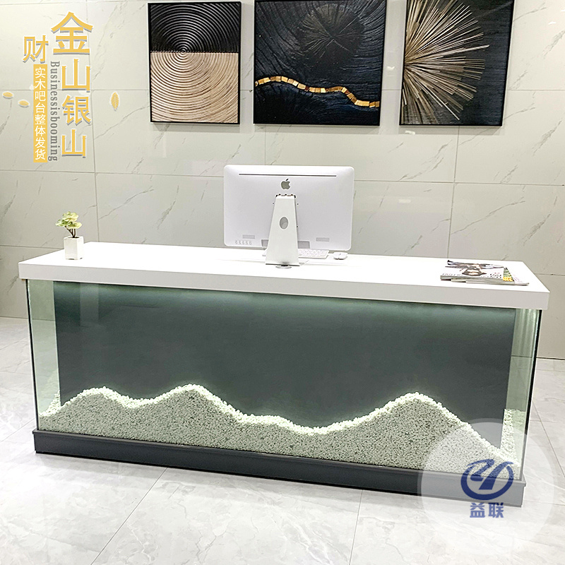 時(shí)尚大氣前臺(tái)接待臺(tái)玻璃鋼酒店前臺(tái)美容院吧臺(tái)售樓處沙盤千尋定制